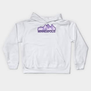 Purple Minneapolis Skyline Kids Hoodie